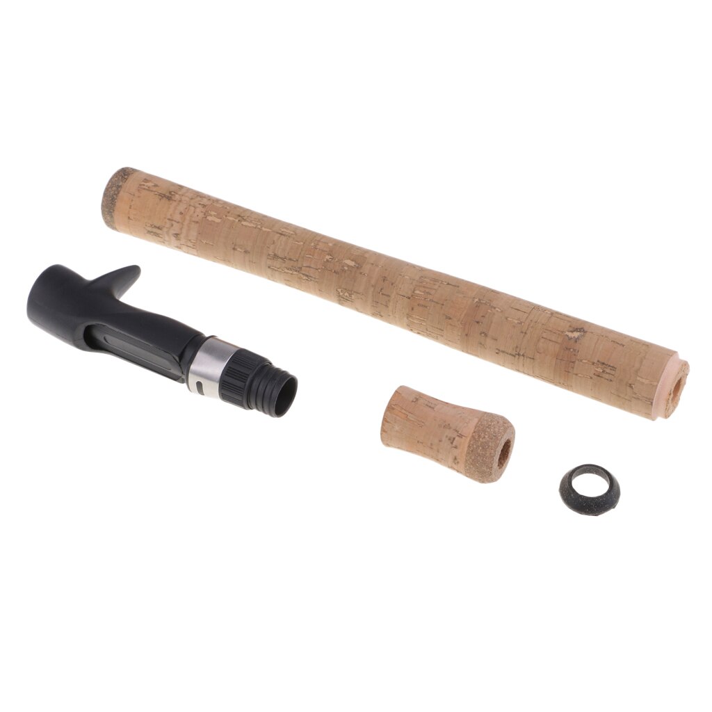 Lightweight Casting Spinning Rod Handle Fishing Reel Seat + Soft Cork Handle Grip for DIY Building &amp; Repair Kit