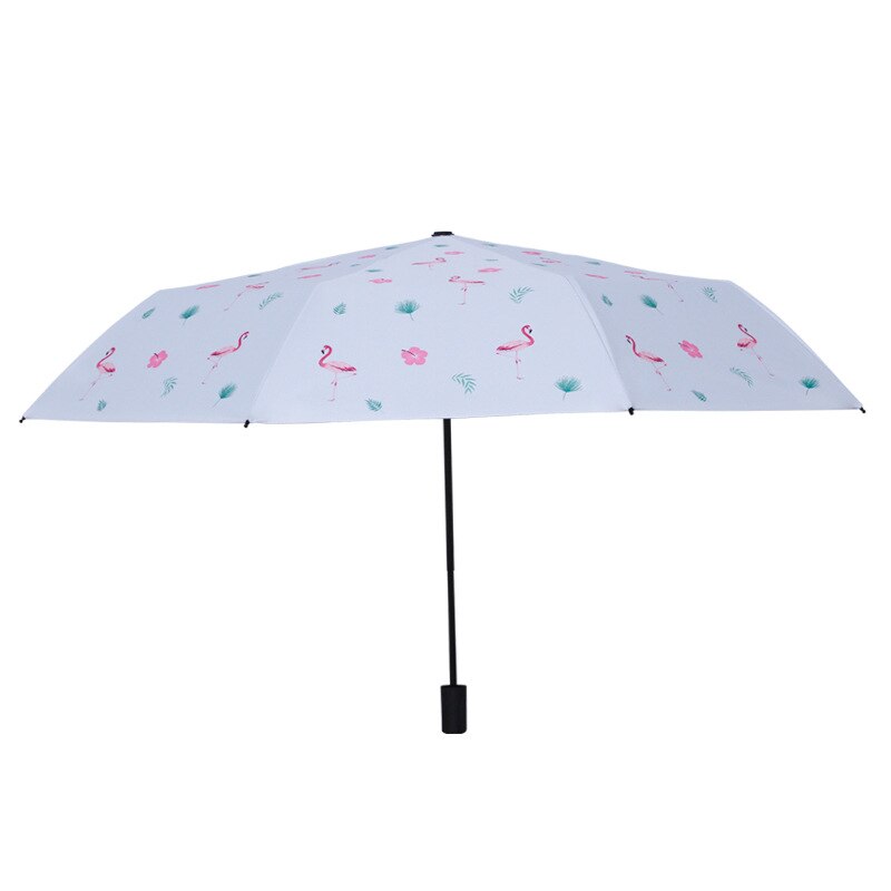 Mały świeży parasol flaming przezroczysty Sakura parasole kot kreskówkowy parasol ptak kreatywne parasole długi uchwyt: podręcznik ptak niebieski