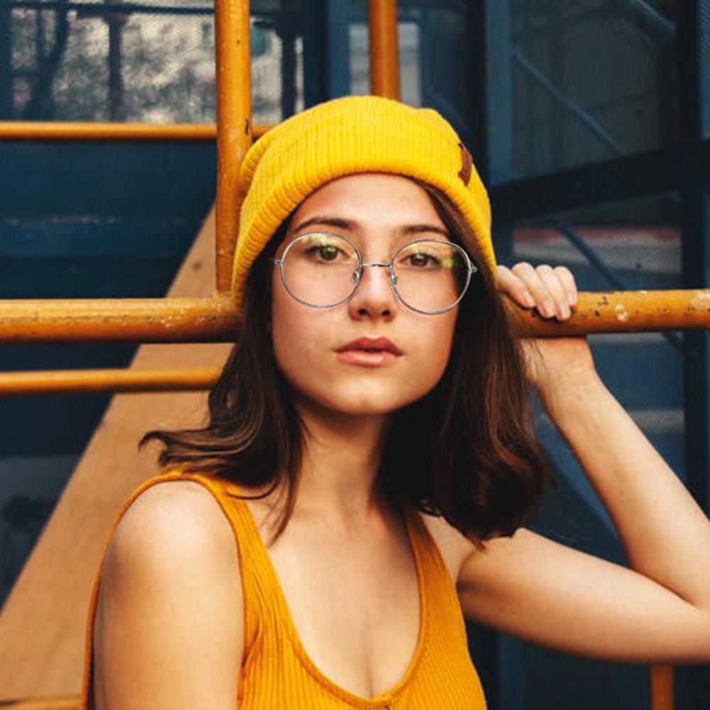 Nova moda simples unisex metal vintage retro óculos redondos quadro óculos de visão cuidados óculos dropshipping