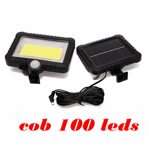56/30 ledet vanntett solenergi buitenlampe utendørs lampe bevegelsessensor vegglys sti garasje terrassebelysning sikkerhet natt l: Yx03-100-1m- i / 2 stk lamper