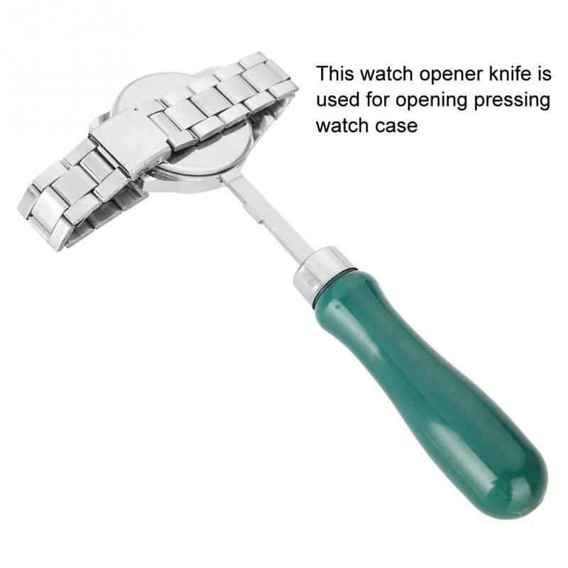 6848 Rvs Dubbele Niveau Drukken Case Horloge Back Cover Opener Mes horloge Repair Tool voor horlogemaker