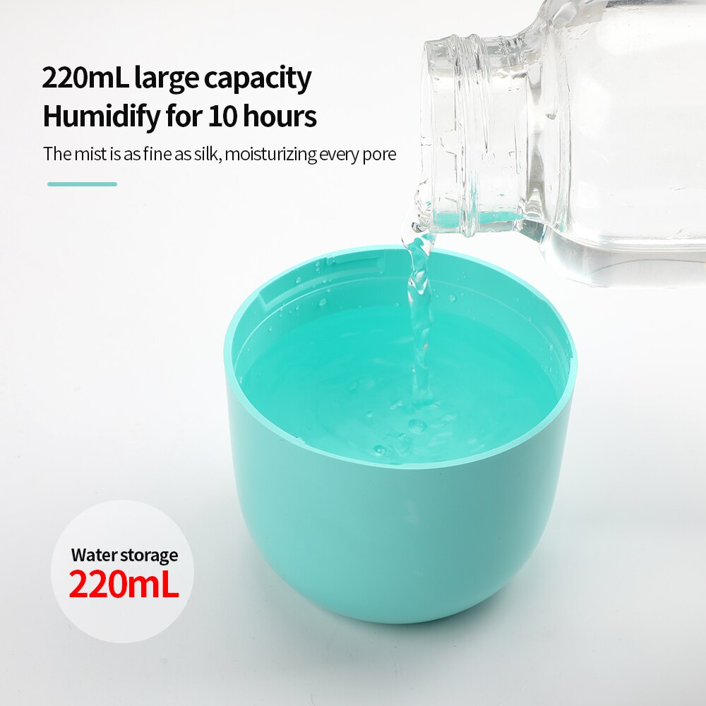 200ml mini-ultraschall-luftbefeuchter mit romantischem licht, usb-anschluss, ätherischen ölen, auto-luftreiniger, aroma-anionen-nebelgenerator und led-lampe