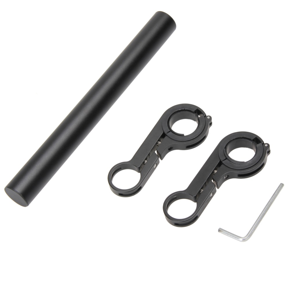 Extensor de manillar de bicicleta de aleación de aluminio de 20CM, soporte de luz delantera para bicicleta de montaña, lámpara, accesorios para linterna