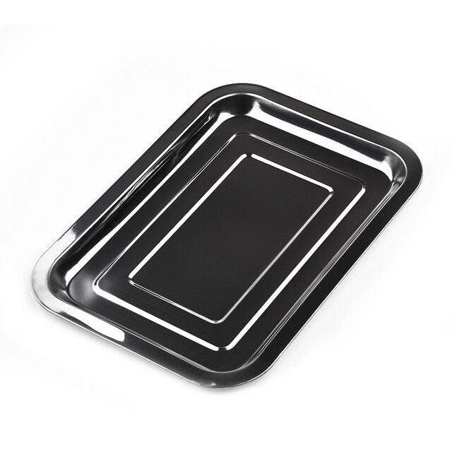 1 Pcs Stainless Steel Baking Pan Rectangular Baking Pan Non Stick French Fries Basket Baking Pan Toaster Oven Biscuit Baking Pan: 32 22 2cm