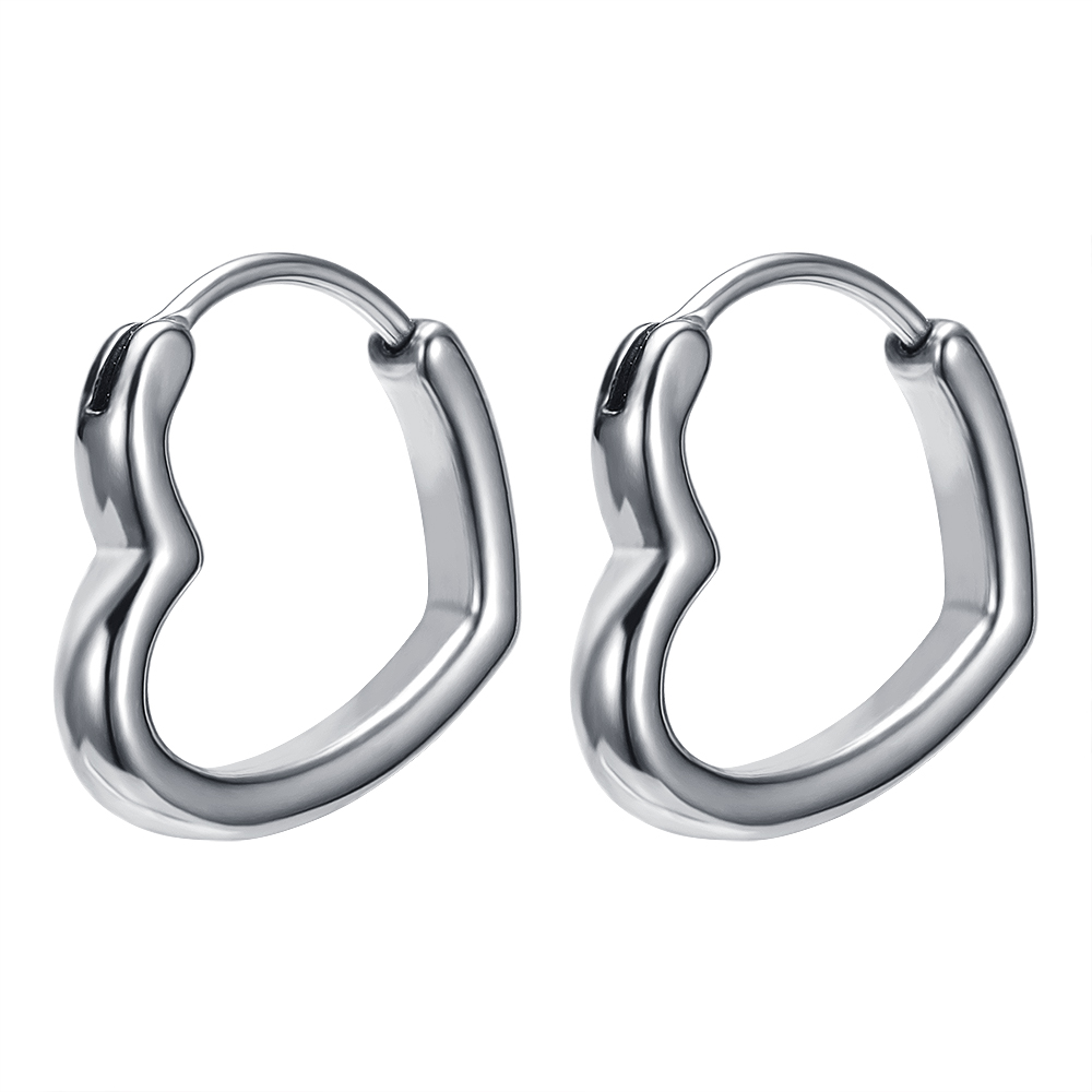 316L Stainless Steel Hoop Earrings Hip Hop Punk Rock Earrings for Men Women Retro Gothic Circle Round Earrings Skull: EH632SR-15