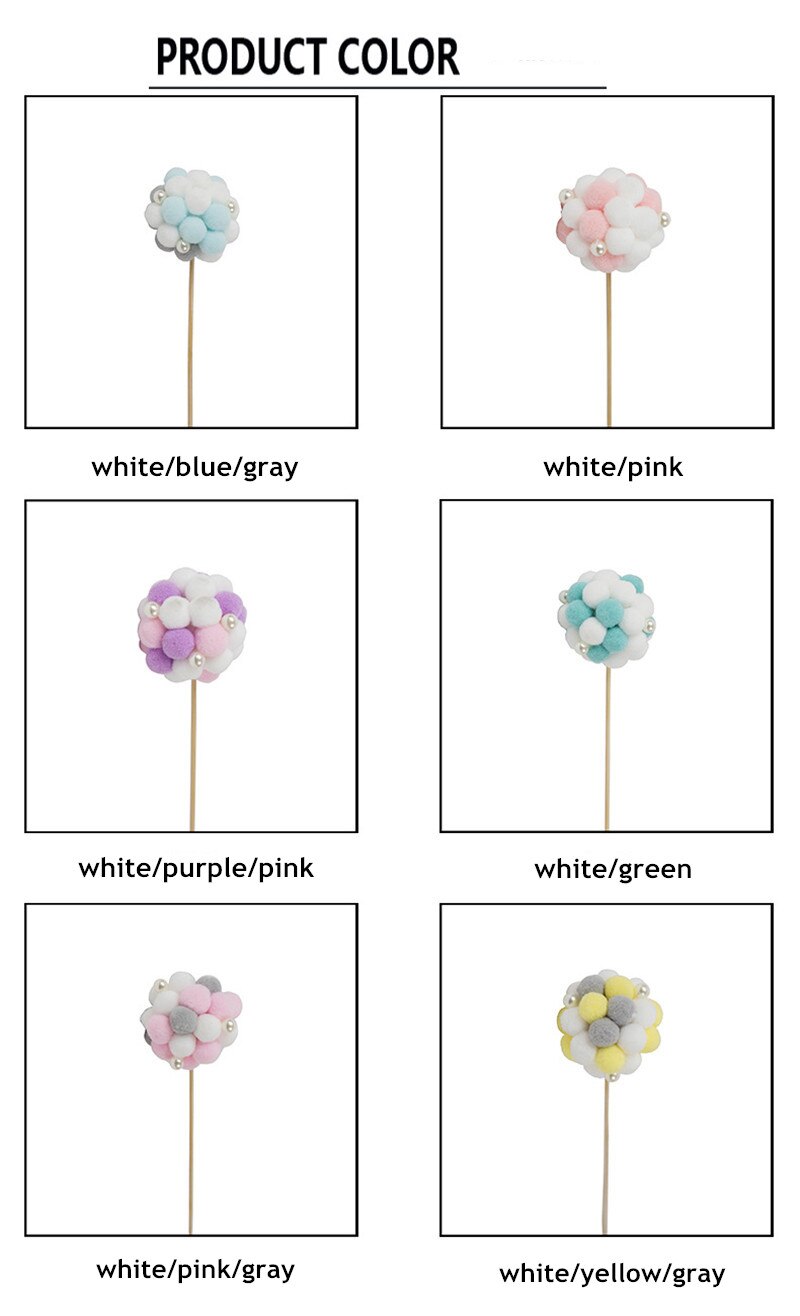 1 sztuk DIY Wykonany ręcznie Macaron pompon kolorowe włosy piłka baner dekoracyjny dekoracja robić pokoju dziecięcego pościel zderzaki dla dziecka akcesoria dla dzieci