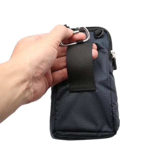 Mobile Phones Pouch Outdoor 3 Pockets 2 Zippers Wallet Case Belt Clip Bag Oukitel K13 Pro K12 K9 WP3 WP5 Y1000 Y4800 C16 K7 Pro