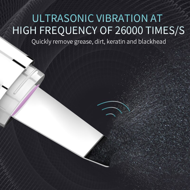 Limpiador Facial ultrasónico LCD para la piel de la cara limpiador Facial pelador vibratorio eliminación de espinillas exfoliante herramienta limpiador de poros recargable