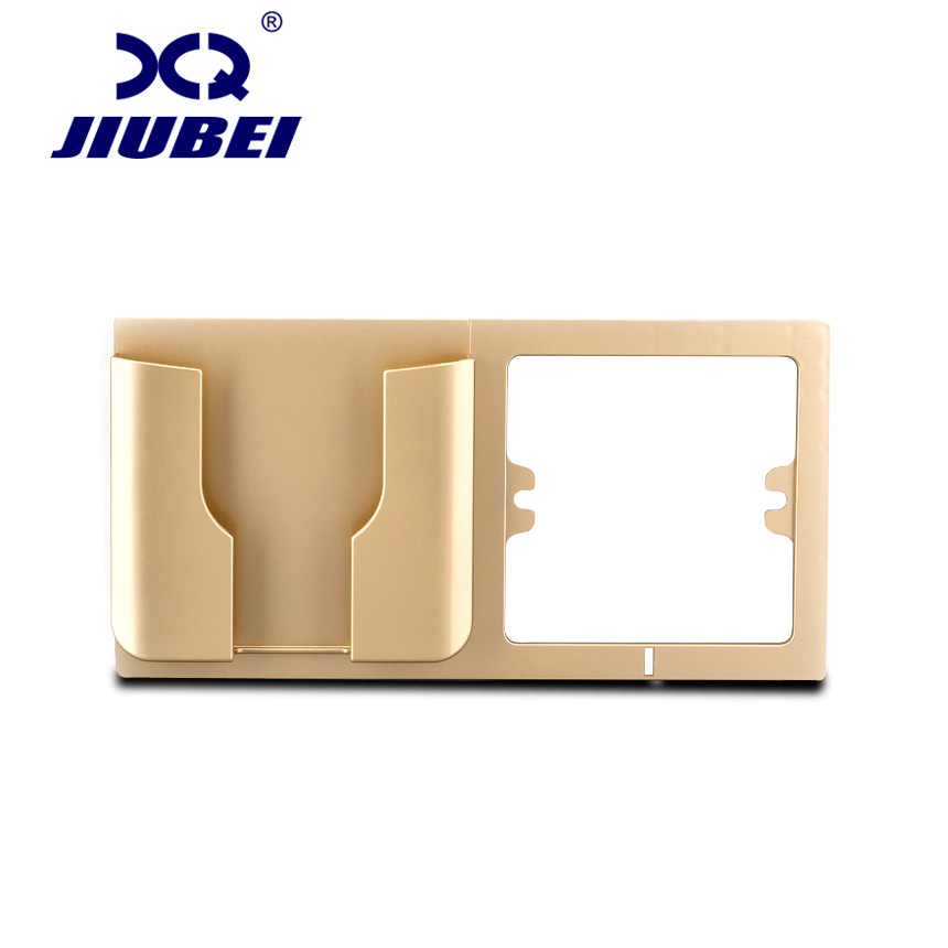Jiubei vægstik telefonholder smartphone tilbehør stand support til mobiltelefon en/to telefon holder: Guld