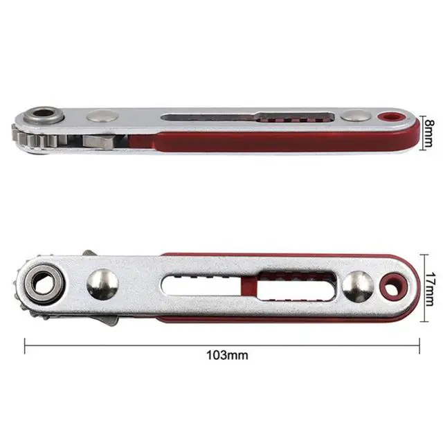 Mini Multifunctional Bidirectional Portable Reverse Ratchet Screwdriver Elbow Flat Head Wrench Cross Screwdriver Slotted Tool: Silver