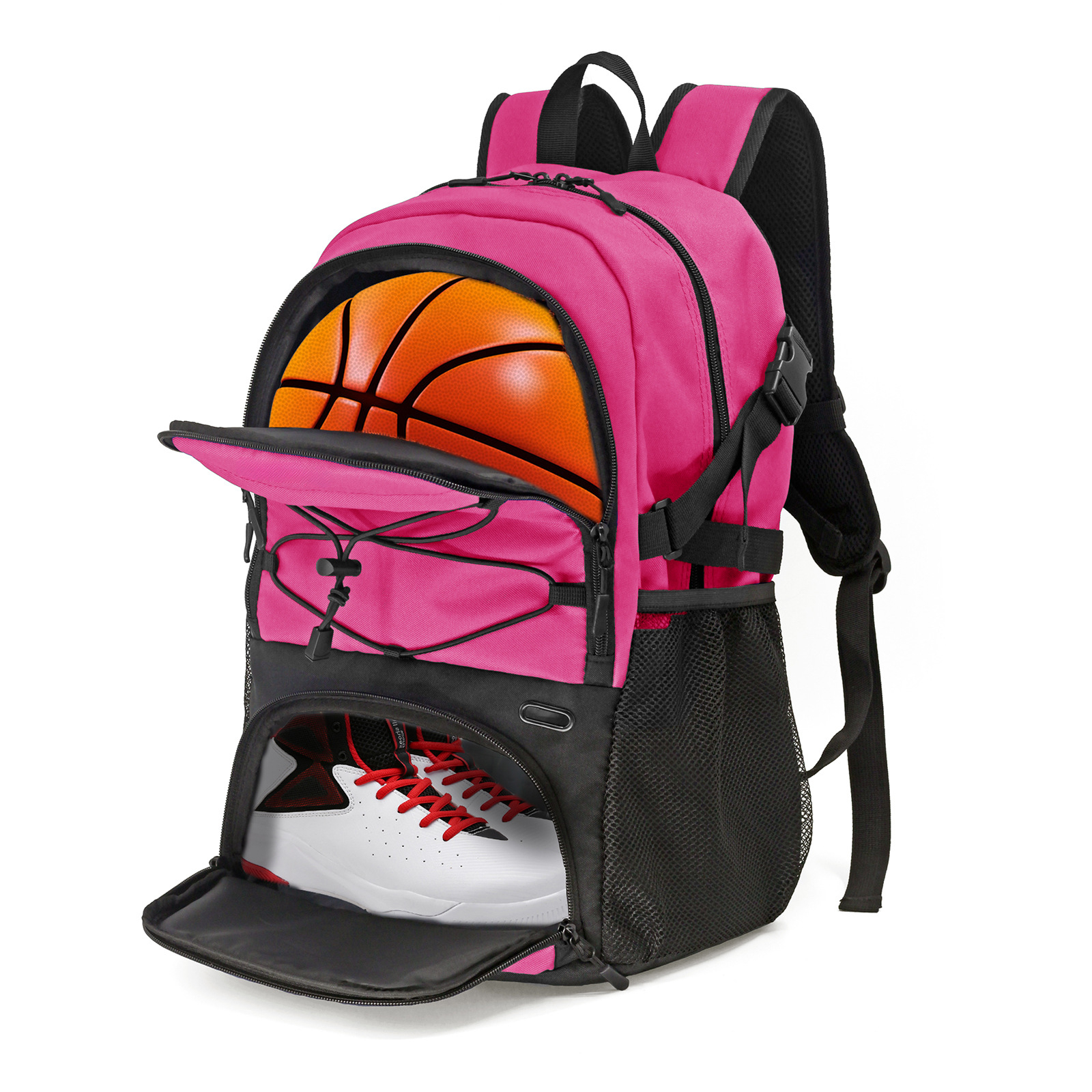 Sporttasche mit separatem Ball halter Basketball rucksack großes Schuh fach für Basketball Fußball Volleyball Schwimm gymnastik Reisen: Himmel Blau