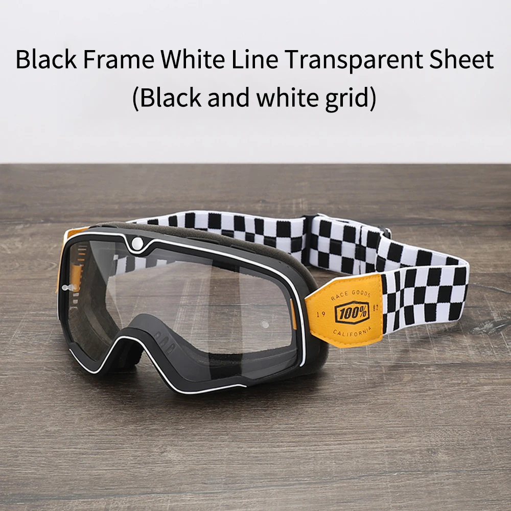 Retro Motorcycle Goggles Glasses Windproof Motocross Sunglasses Vintage Helmet Glasses Cycling Racing Cafe Racer: army green