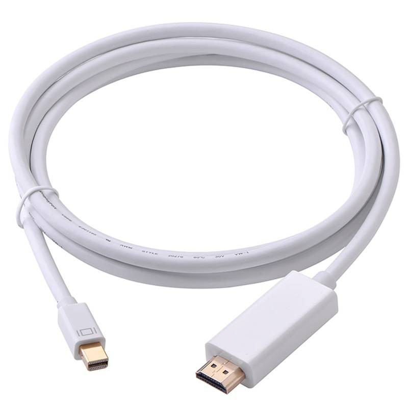 mini displayport til hdmi-kompatibel adapter dp kabel til Lyn 2 hdmi omformer macbook luft 13 flate pro 4 Lyn