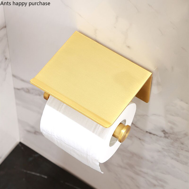 Servilletero colgante de pared de latón estante de almacenamiento de pared de Metal, portarrollos de papel, estante de almacenamiento decorativo para el hogar, estante de almacenamiento de toalla de papel
