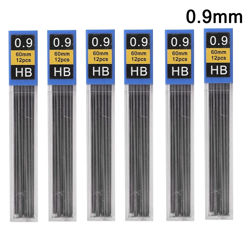 Mechanical Pencil Lead 0.3 0.5 0.7 0.9 1.3 2.0 HB Refill Leads for Plastic Metal Press Automatic Pencil Write Painting Supplies: black