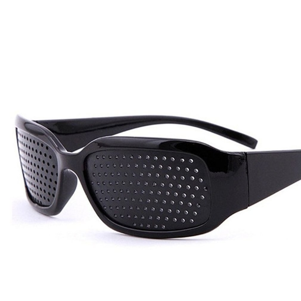 Black Unisex Vision Care Gaatjes Eye Oefening Brillen Gaatjes Bril Gezichtsvermogen Te Verbeteren Plastic