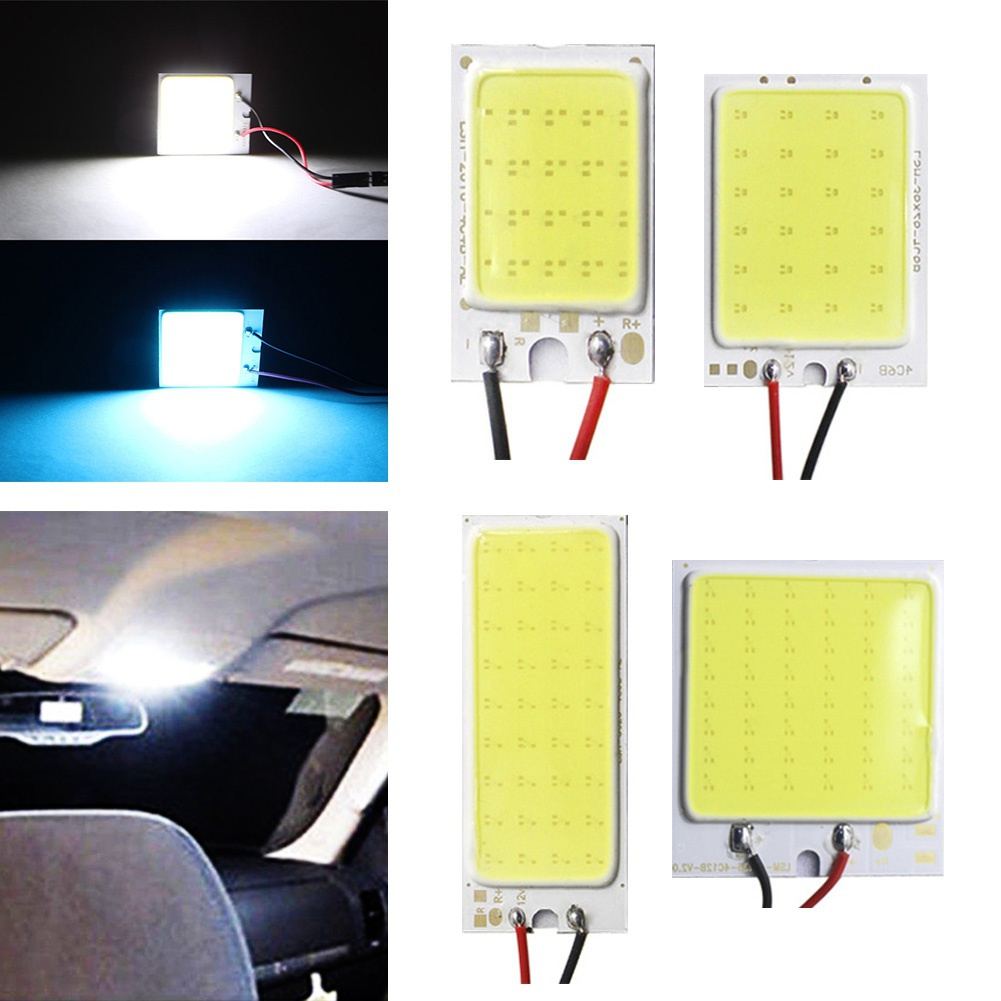 4/8 Uds accesorios de Interior de coche 18/24/48 SMD T10 4W 12V COB Panel Interior de coche luces LED bombilla de lámpara luz de techo de coche Panel de coche