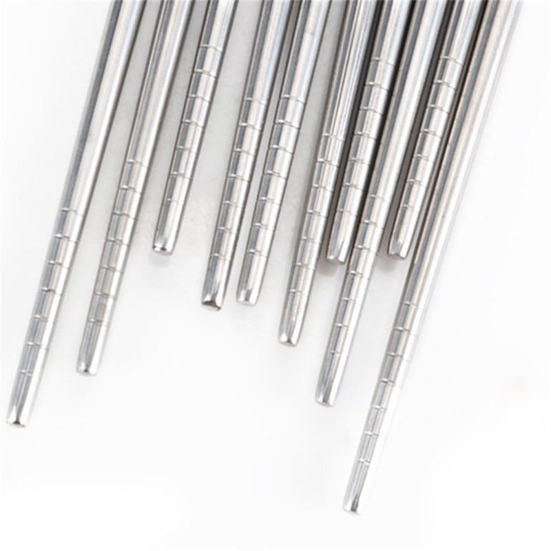 10 Pairs 304 Stainless Steel Chopsticks Set Luxury Non-slip Plum Flower Chinese Japanese Chopsticks Sushi Sticks Palillos Chinos