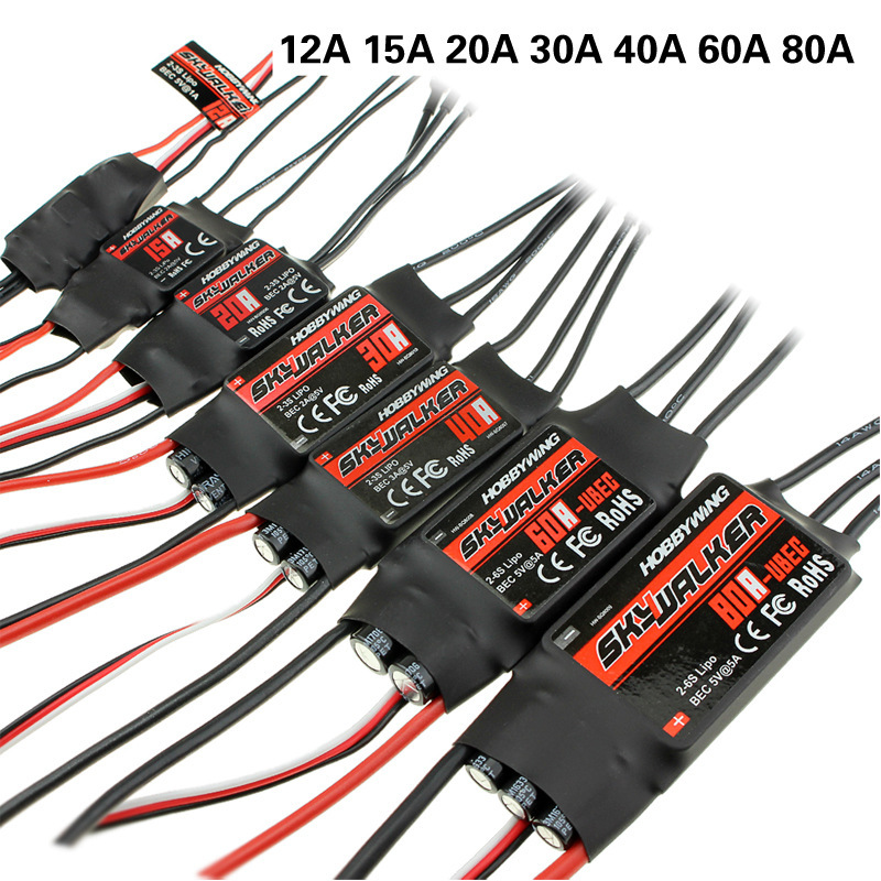 Original Hobbywing Skywalker 12A 20A 30A 40A 50A 60A 80A 100A V2 Geschwindigkeit ESC Regler mit UBEC für RC Hubschrauber Flugzeuge