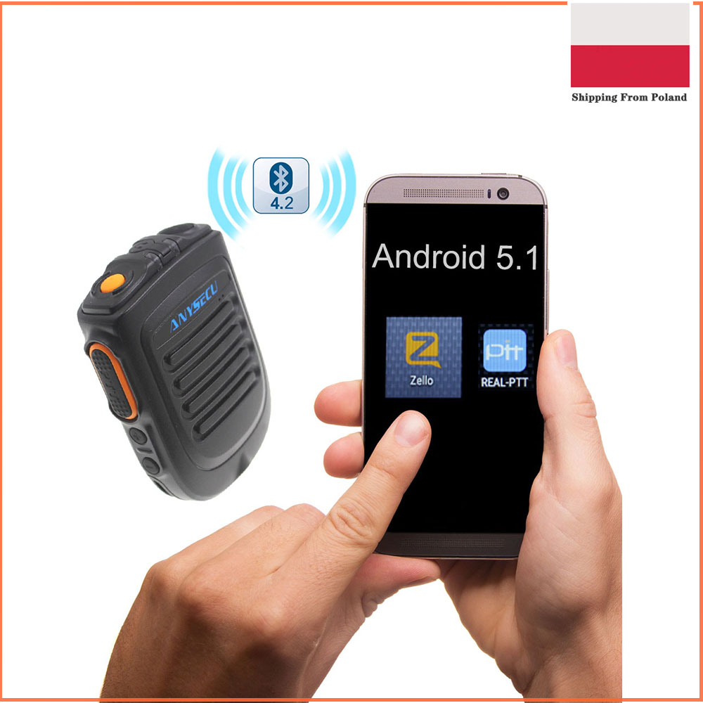 Altoparlante Senza Fili Bluetooth Microfono Zello PTT Bluetooth per 4G Sistema Android Del Telefono Del Moblie Telefono Walkie Talkie