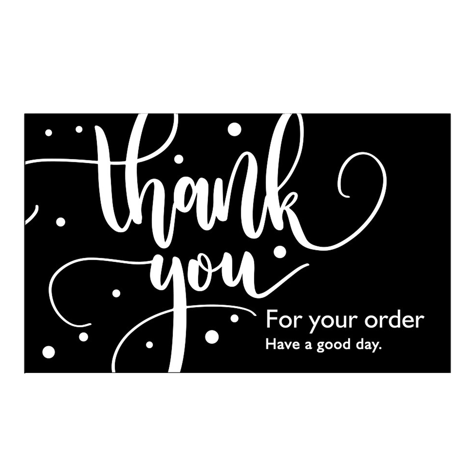 Thank You for Your Order Card Black &amp; White Cards for Supporting Business Small Shop Decoration Greeting Card: B
