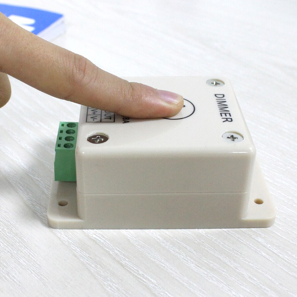 LED Dimmer Touch Switch 12v-24v 8A PWM Digital Dimming Controller for single color LED Strip Light Brightness On/Off