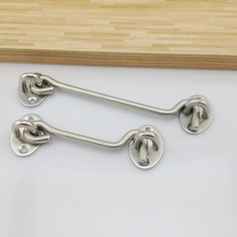 Hasp Latches Stainless Steel Sliding Door Chain Locks Security For Window Door Tools Hardware Accessories Silent Latch Lock