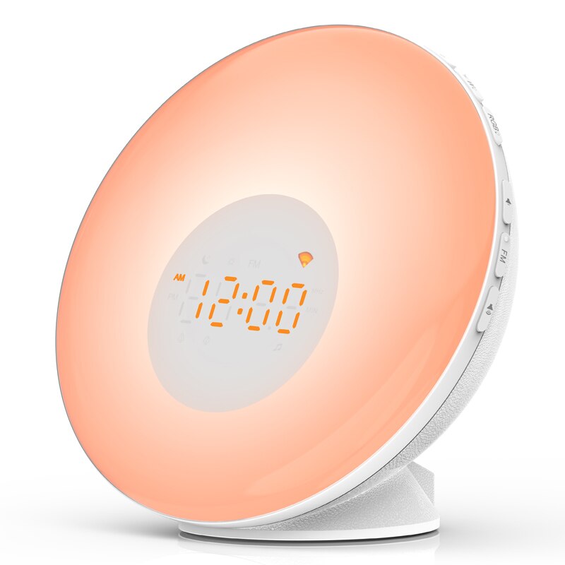 WiFi inteligentny budzik budzik z 7 kolorami wschód/zachód słońca inteligentne życie aplikacja Tuya współpracuje z Alexa Google Dom