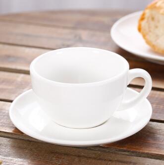 150ml dicken körper keramik kaffee tasse und untertasse für flache weiß: golssy Weiß
