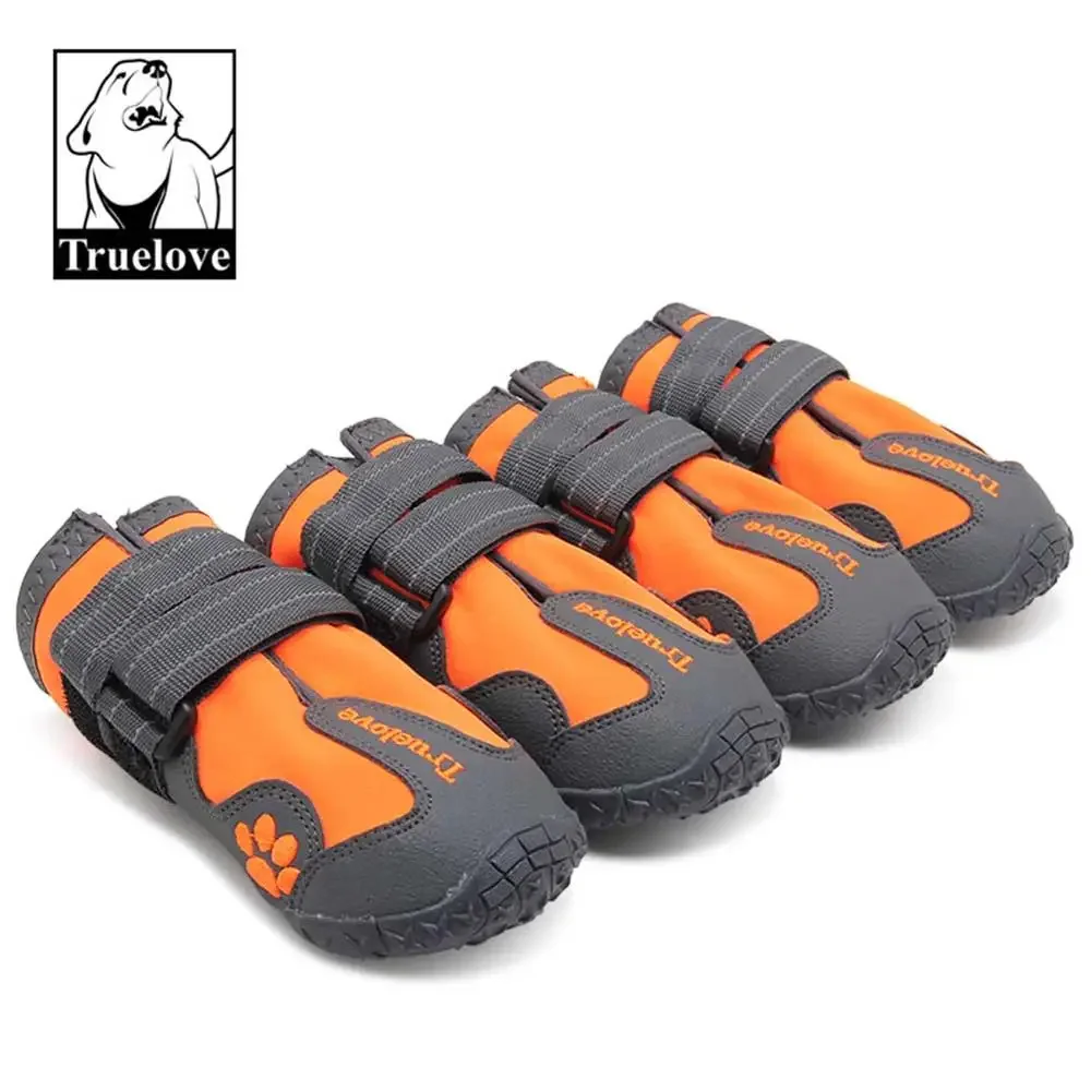 Truelove Scarpe Impermeabile anti-slittamento Stivali Da Pioggia Neve Calda Riflettente per ottavino Medio Grande animale domestico Formazione Sportiva TLS3961: 3-(widest-4.5CM) / arancia