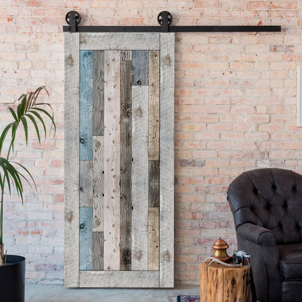 3D grano de madera repujado PVC antigua puerta de madera pegatina adhesivo decoración del hogar papel pintado impermeable a prueba de rasgaduras póster de pared mural calcomanías: dm086