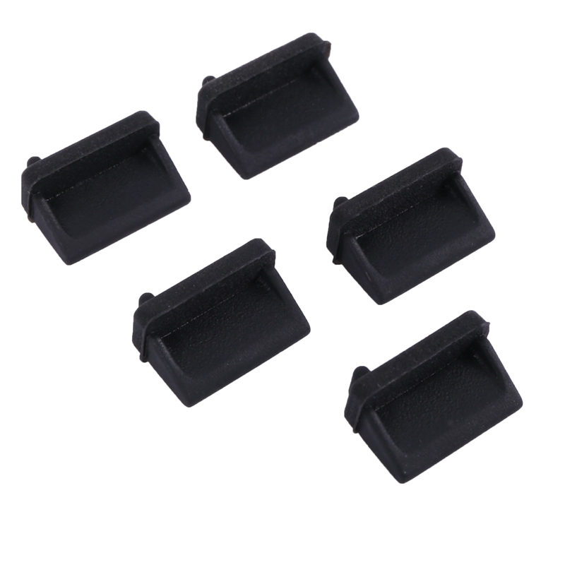 30 stück silikon-usb-anschlussstopfen, staubdichte schutzkappen, schwarz