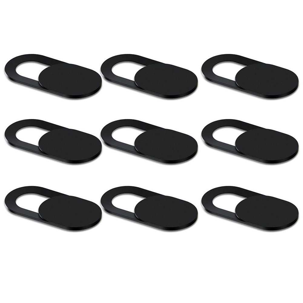 Computer kamera cover plast webcam cover slide til mac, macbook pro, imac, laptop, surfcase pro, echo show, telefon kamera blok: 9 stk