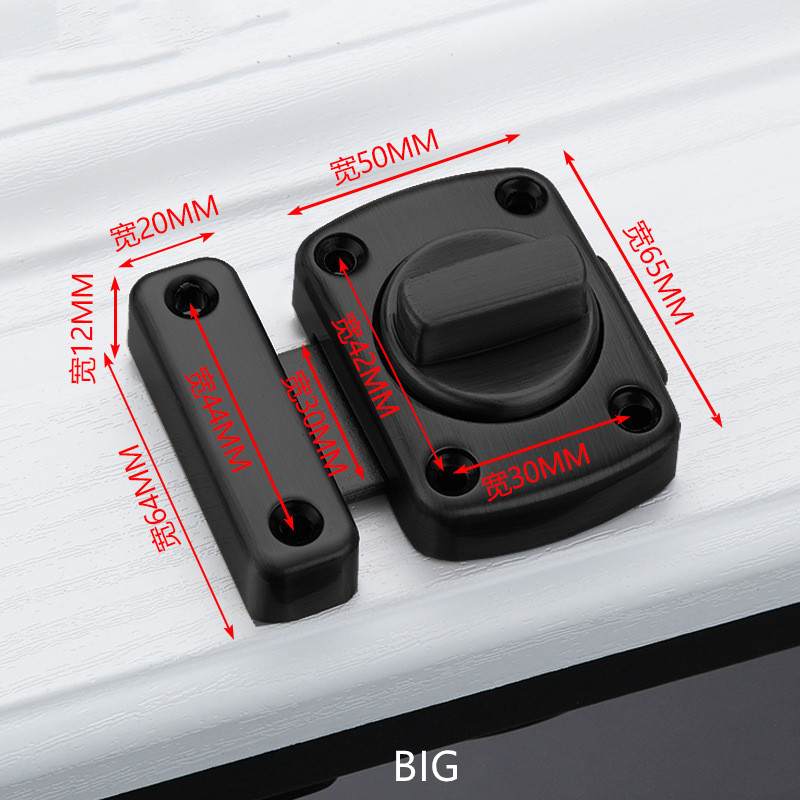 Universal Door Latch Gate Latch Security Sliding Door Lock Door Bolt Zinc Alloy with Screws Latch: B3