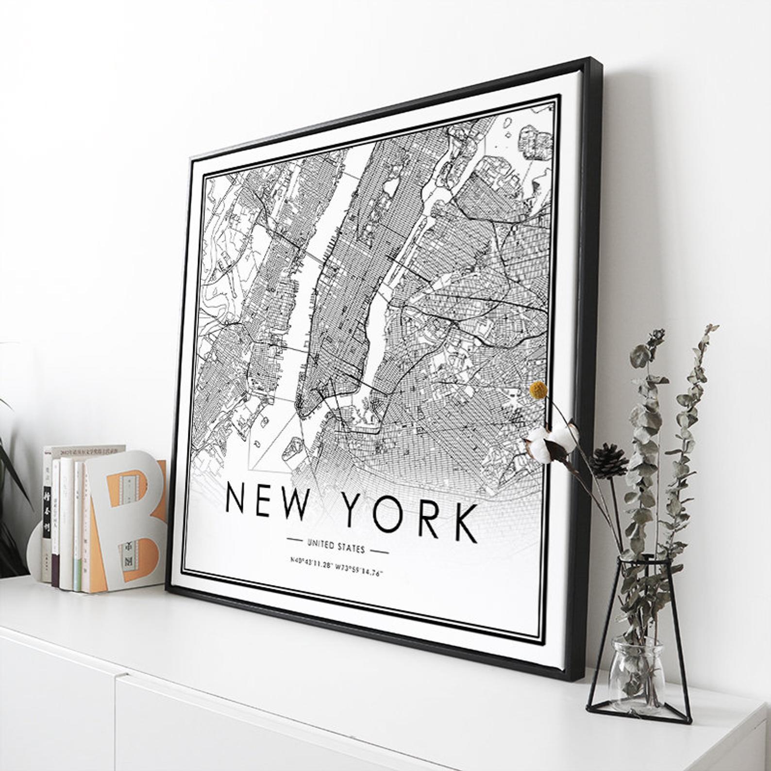 CEBU city map Nordic Living Room Decoration Canvas Poster Modern Home Decor Art Print Painting