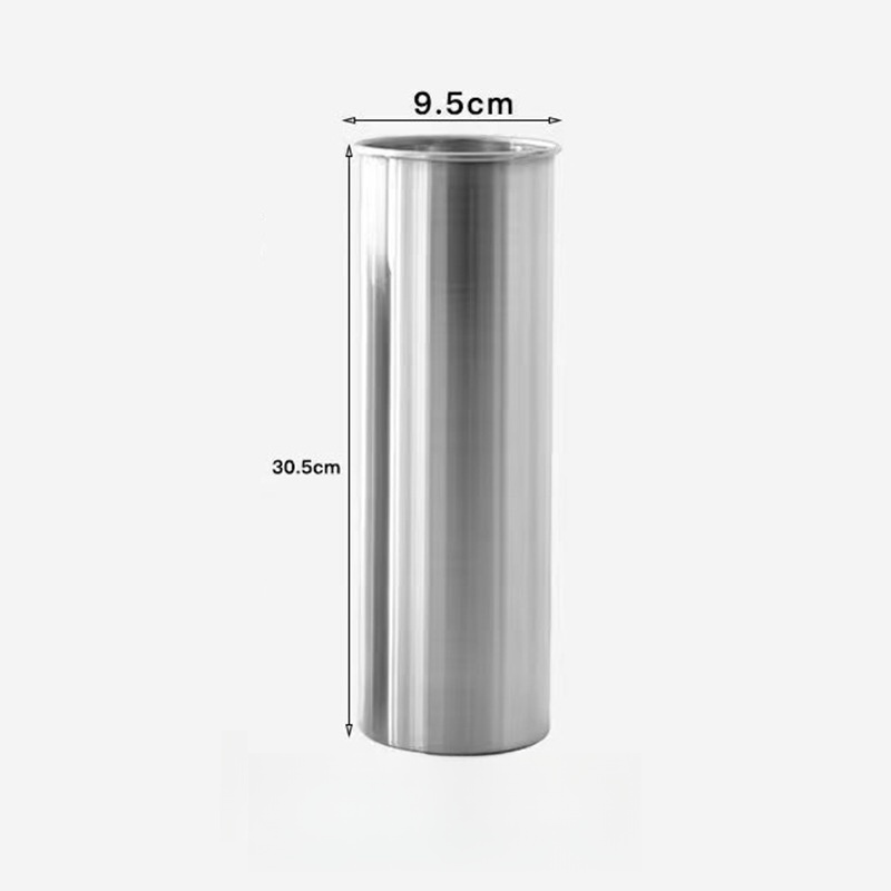 Joywood Aluminium Eimer Metall Eimer modische hoch-Ende-Blumen fass Blumen kunst Blume Erwachen Eimer Dekoration: Licht Grau