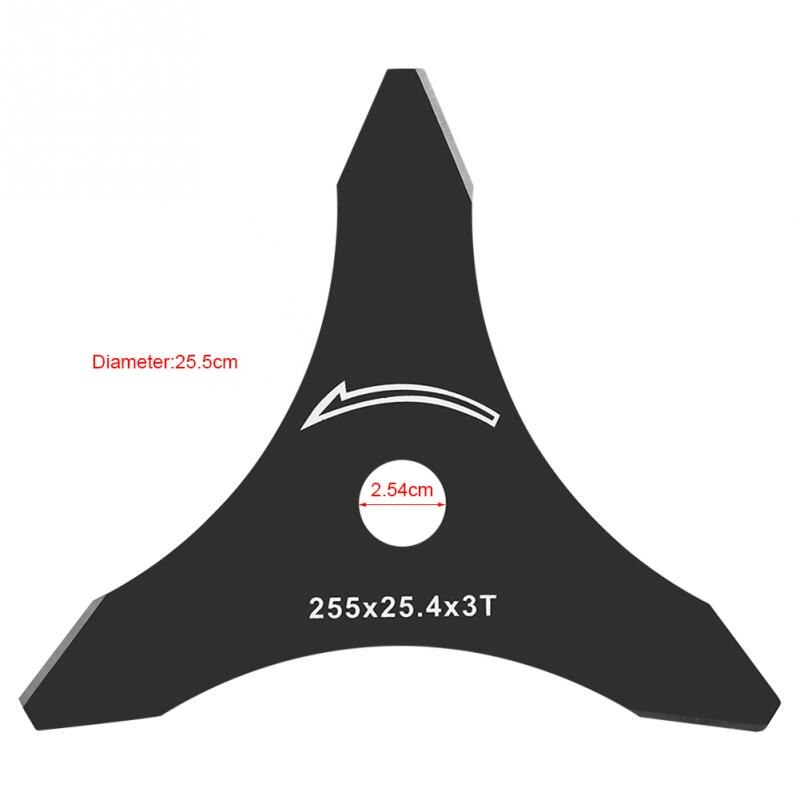 10 Inch 3 Teeth Brush Cutter Trimmer Blade Brushcutter Replacement for Grass Garden Tool Parts Strimmer Lawn Mower Accessories