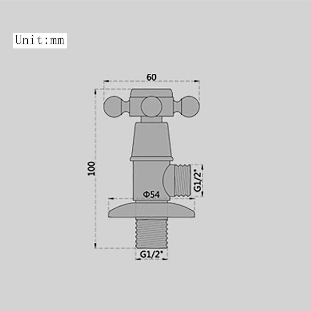European Style Bathroom Water Valve Bathroom Hardware Brass Retro Color Antique Triangle Valve Eight-shaped Valve Tap Parts
