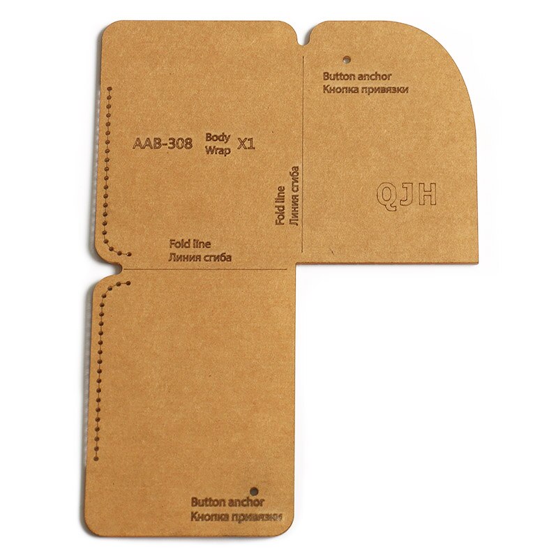 1Set DIY Acrylic Template Trendy Wild Coin Purse Card Package Leather Craft Pattern DIY Stencil Sewing Pattern 8.5cm*11cm