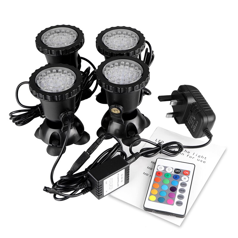 Waterdichte Onderwater Licht 7 Kleur Veranderende Tuin Fontein Aquarium Zwembad Vijver Aquarium Led Spotlight Lamp 4 Stks/partij