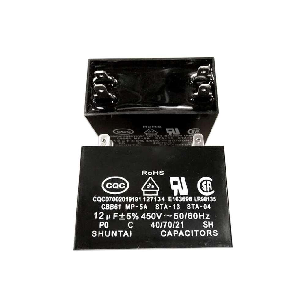 450AVC 1.5uF 2uF 2.5uF 3uF 3.5uF 4uF 5uF 6uF 8uF 10uF 12uF Rectangle Shaped Air Conditioner Parts Fan Motor Start Capacitor