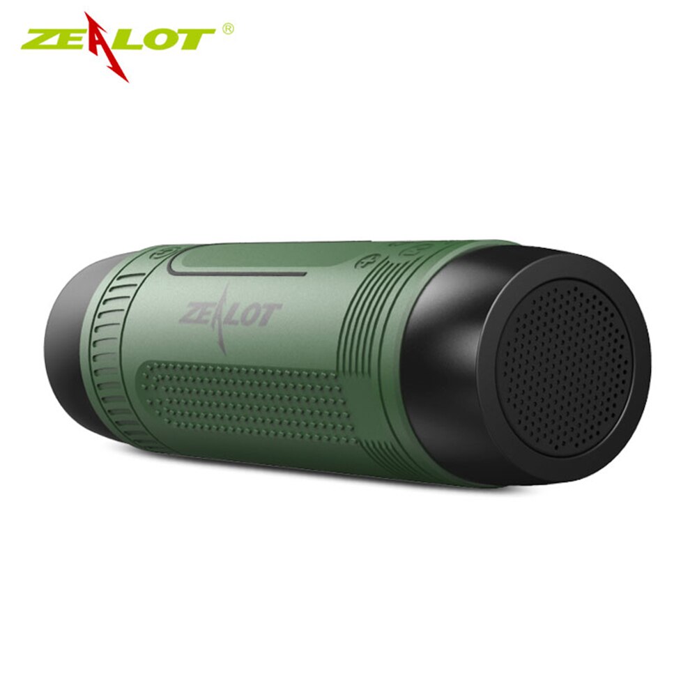 Ijveraar S1 Portable Bluetooth Speaker Draadloze Fiets Speaker Fm Radio Outdoor Waterdichte Boombox Ondersteuning Tf Card, Aux, Zaklamp: Green