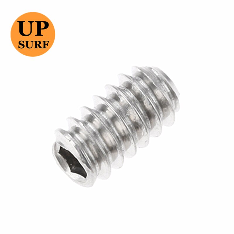 100 PCS 9mm Silver Stainless Steel Surfboard Fin Screws For Water Sports Surfing All Double Tabplugs Surfing Outdoor Accessories