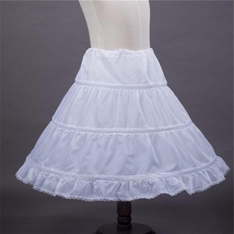 Formal Children Petticoats for Flower Girl Dress Hoopless Short Crinoline Little Girls Kids Underskirt 45cm Length