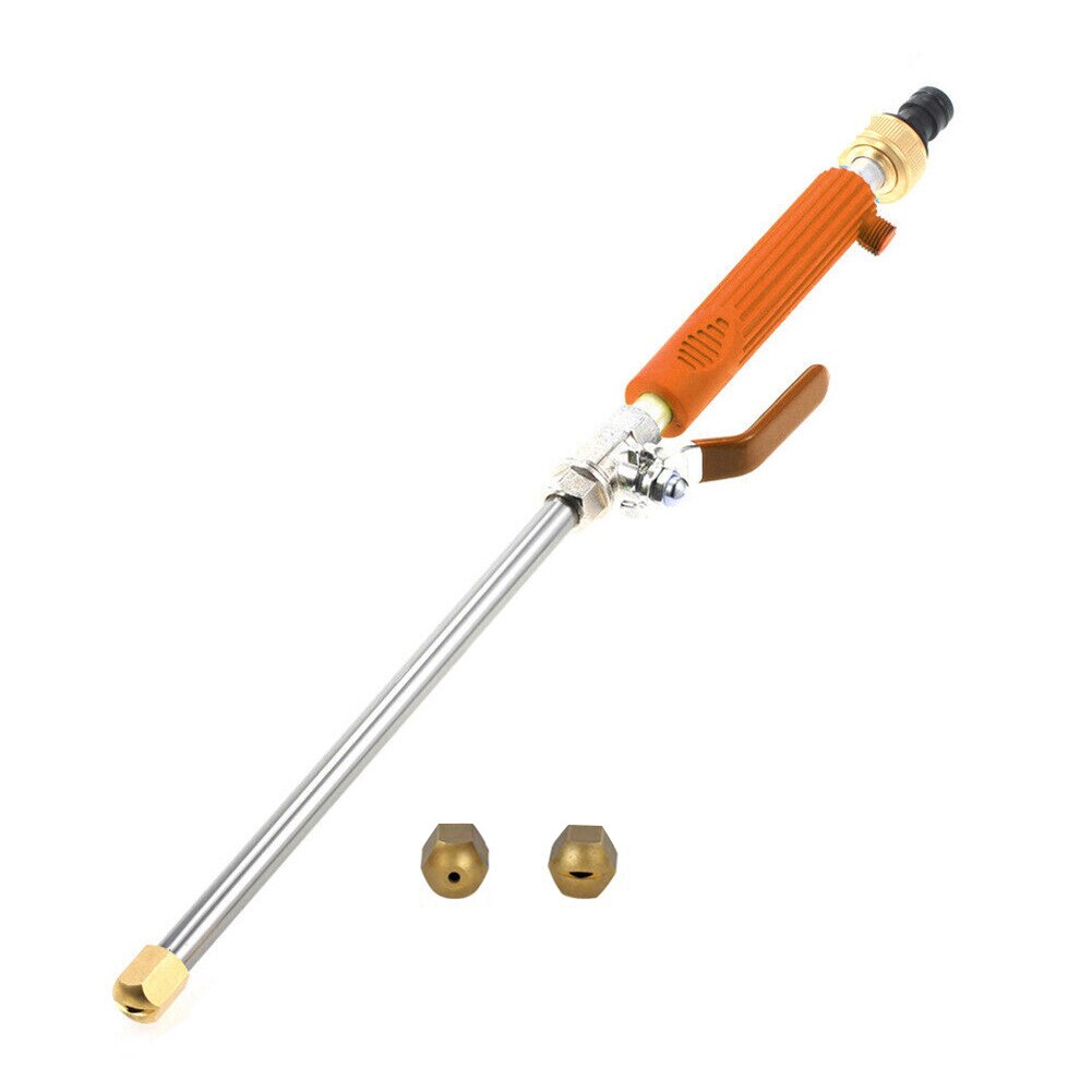 High Pressure Water Sprayer Washing Device Car Washer Spray Metal Water Device Car Washing Tools Garden: Orange