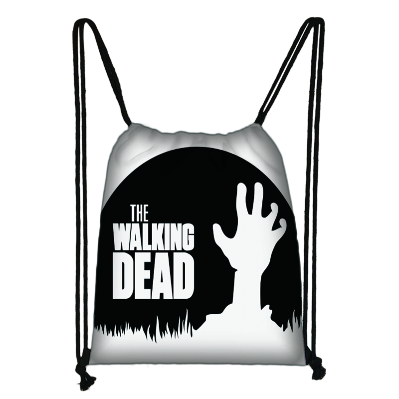 Die Walking Dead Kordelzug Tasche Druck Rucksack Täglichen Casual Jungen Mädchen rucksack Kordelzug Taschen: 001