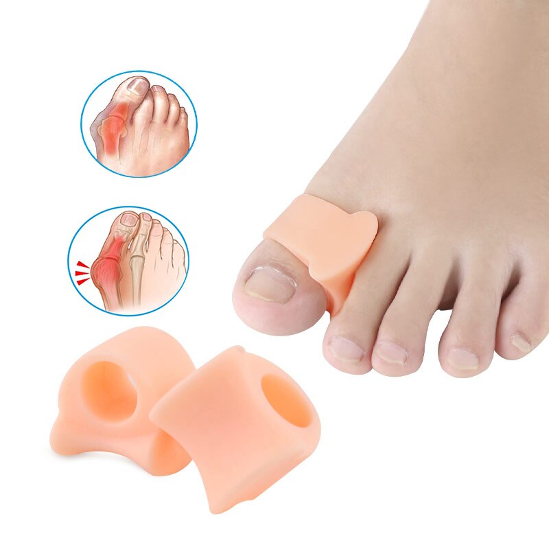 Pexmen 2 Teile/para Gel Zehe Separator Ballen Knochen Ektropium Erzähler Zehen Außen Gerät Fuß Pflege Werkzeuge Hallux Valgus Korrektor: Freier Raum