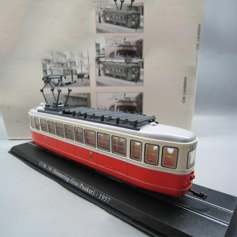 1PCS HO 1:87 Autorail Standard Model Train Track Trai Model Toy Collection Model Ornaments: red train