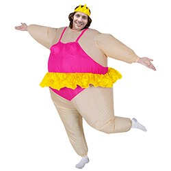 Christmas and Easter Big Party Halloween Dress Inflatable Ballerina Adult Costume Inflatable Ballerina Dress Suit: Red