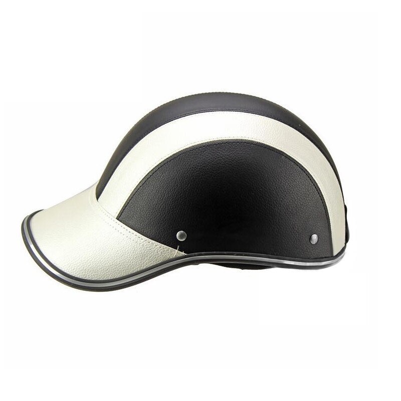 Mortorcycle Half Face Protective Helmet, Unisex Men / Women Adult Motor Half Open Face,: C